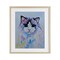 Stupell Industries Pastel Cat with Blue Eyes Framed Print Under Glass, design by Tatiana Roberts
